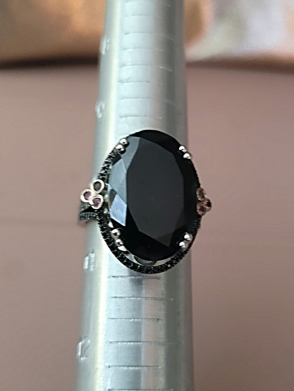 Geniune Black Spinel Ring.